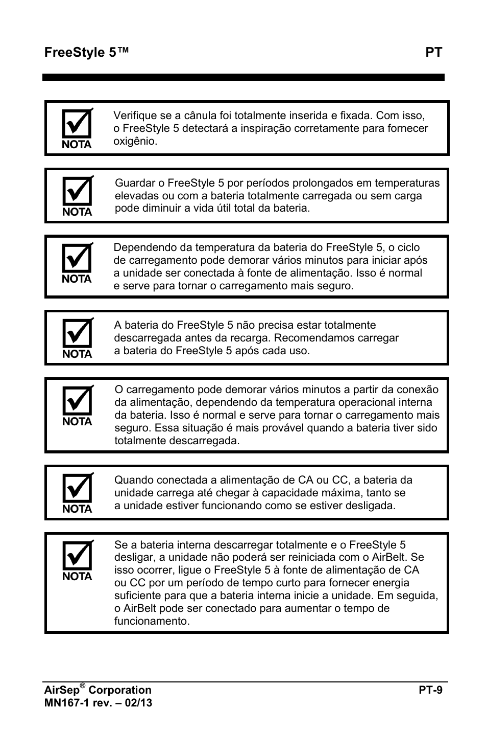Freestyle 5™ pt | AirSep MN167-1 User Manual | Page 345 / 520