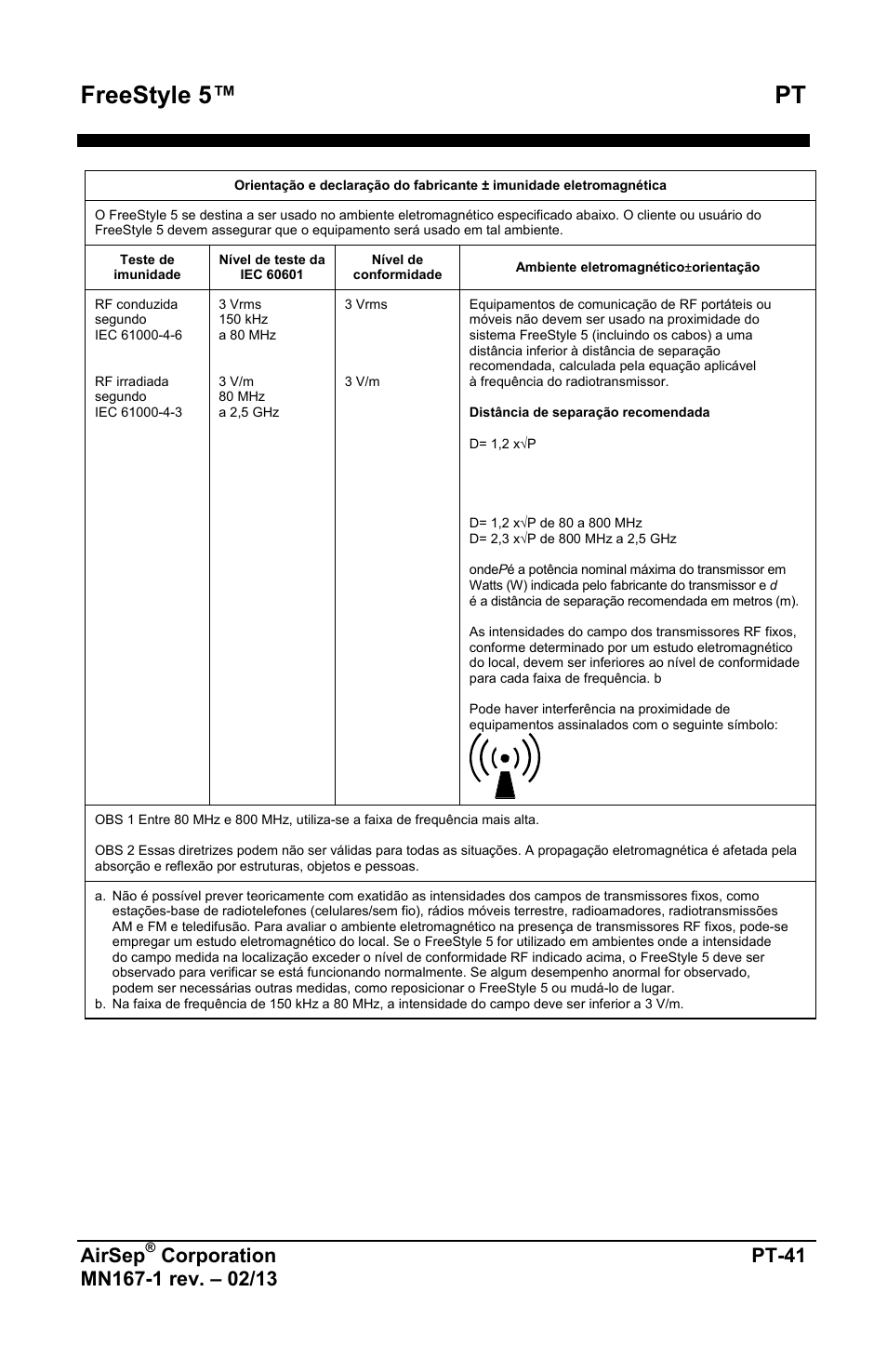 Freestyle 5™ pt, Airsep | AirSep MN167-1 User Manual | Page 377 / 520