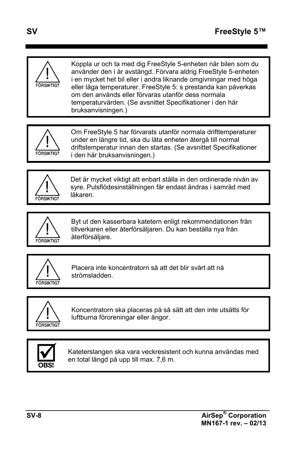 Sv freestyle 5 | AirSep MN167-1 User Manual | Page 390 / 520