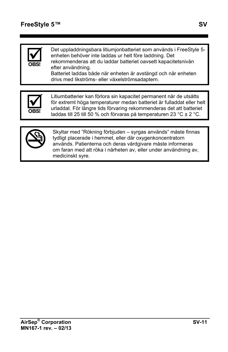 Freestyle 5™ sv | AirSep MN167-1 User Manual | Page 393 / 520