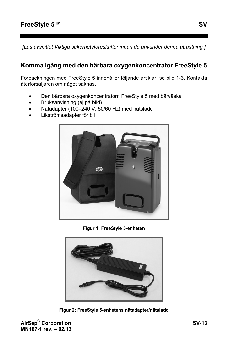 Freestyle 5™ sv | AirSep MN167-1 User Manual | Page 395 / 520