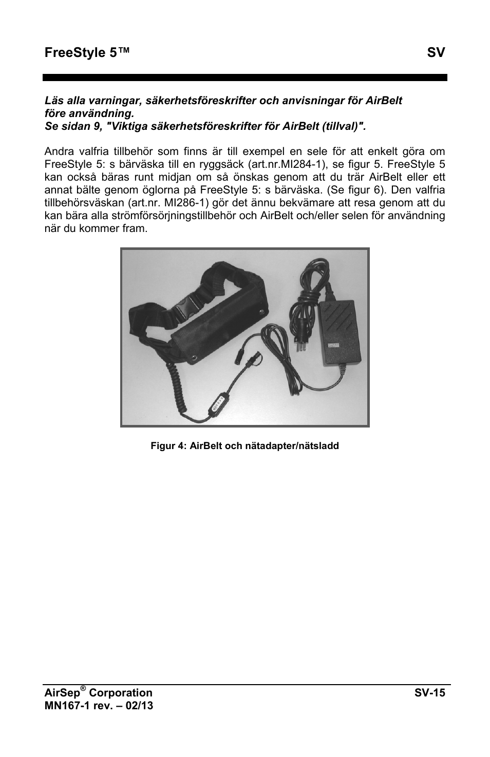 Freestyle 5™ sv | AirSep MN167-1 User Manual | Page 397 / 520