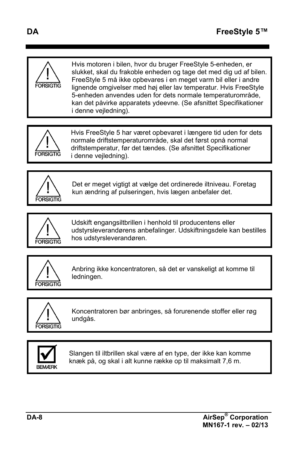 Freestyle 5 | AirSep MN167-1 User Manual | Page 436 / 520