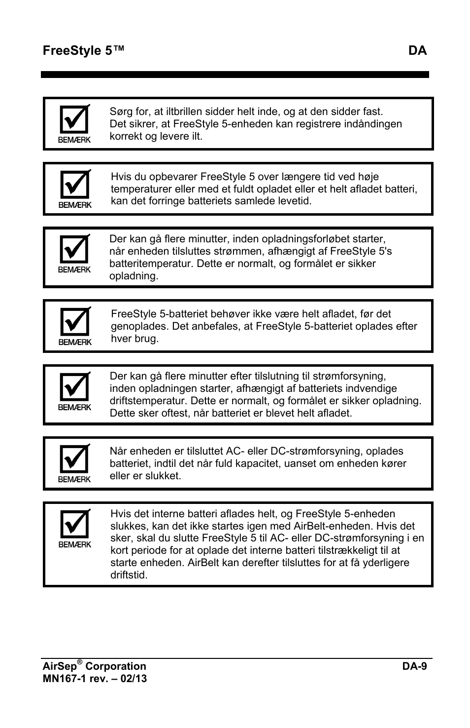 Freestyle 5™ da | AirSep MN167-1 User Manual | Page 437 / 520