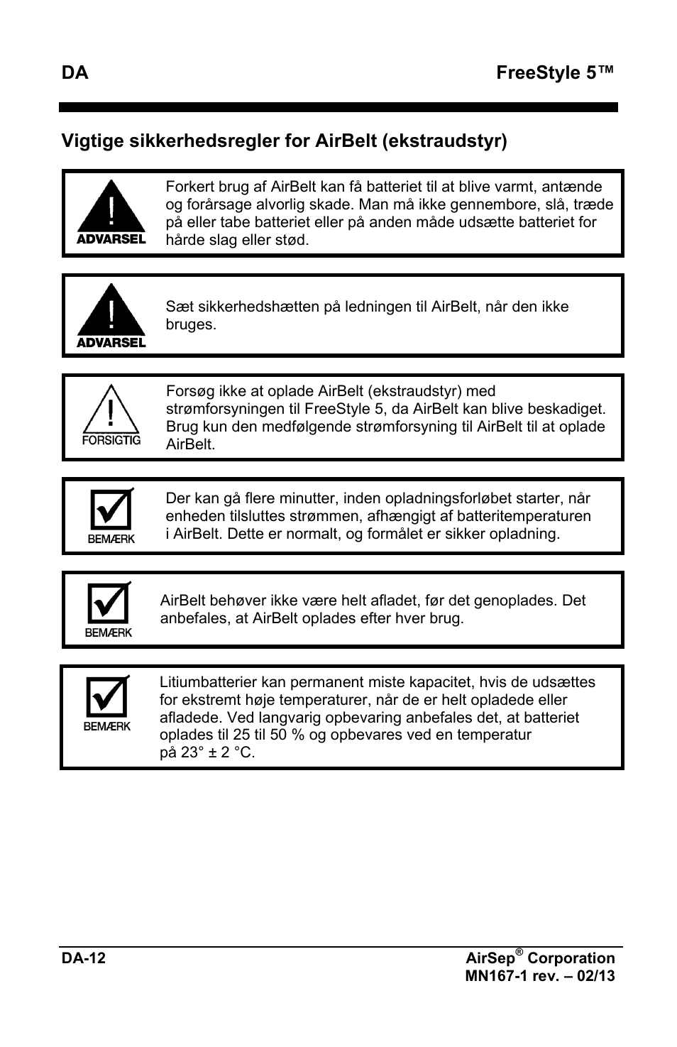 Freestyle 5 | AirSep MN167-1 User Manual | Page 440 / 520