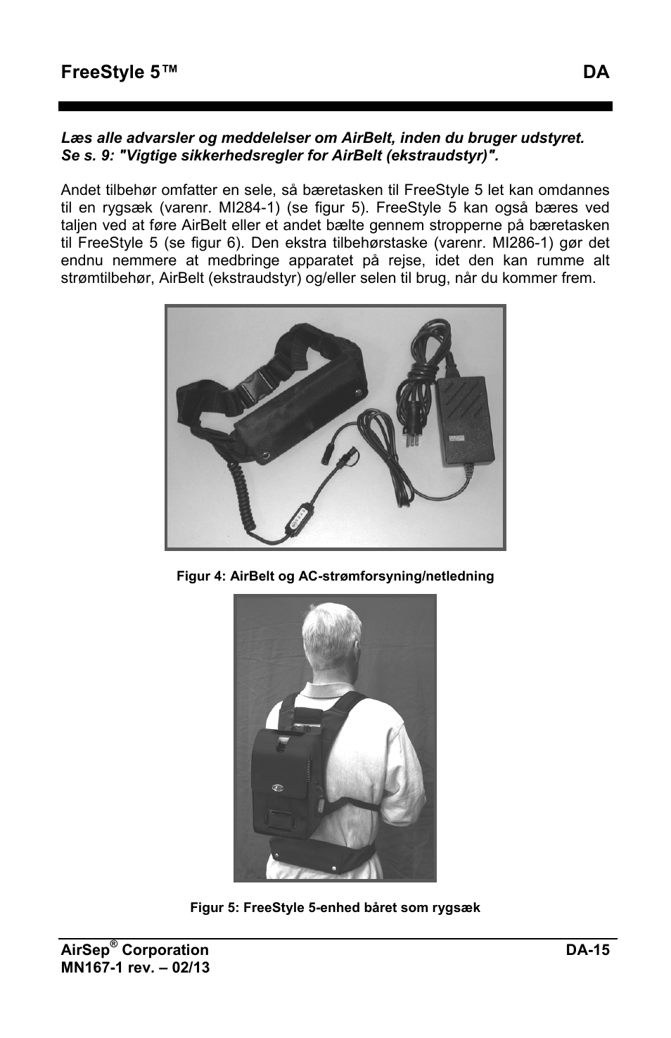 Freestyle 5™ da | AirSep MN167-1 User Manual | Page 443 / 520
