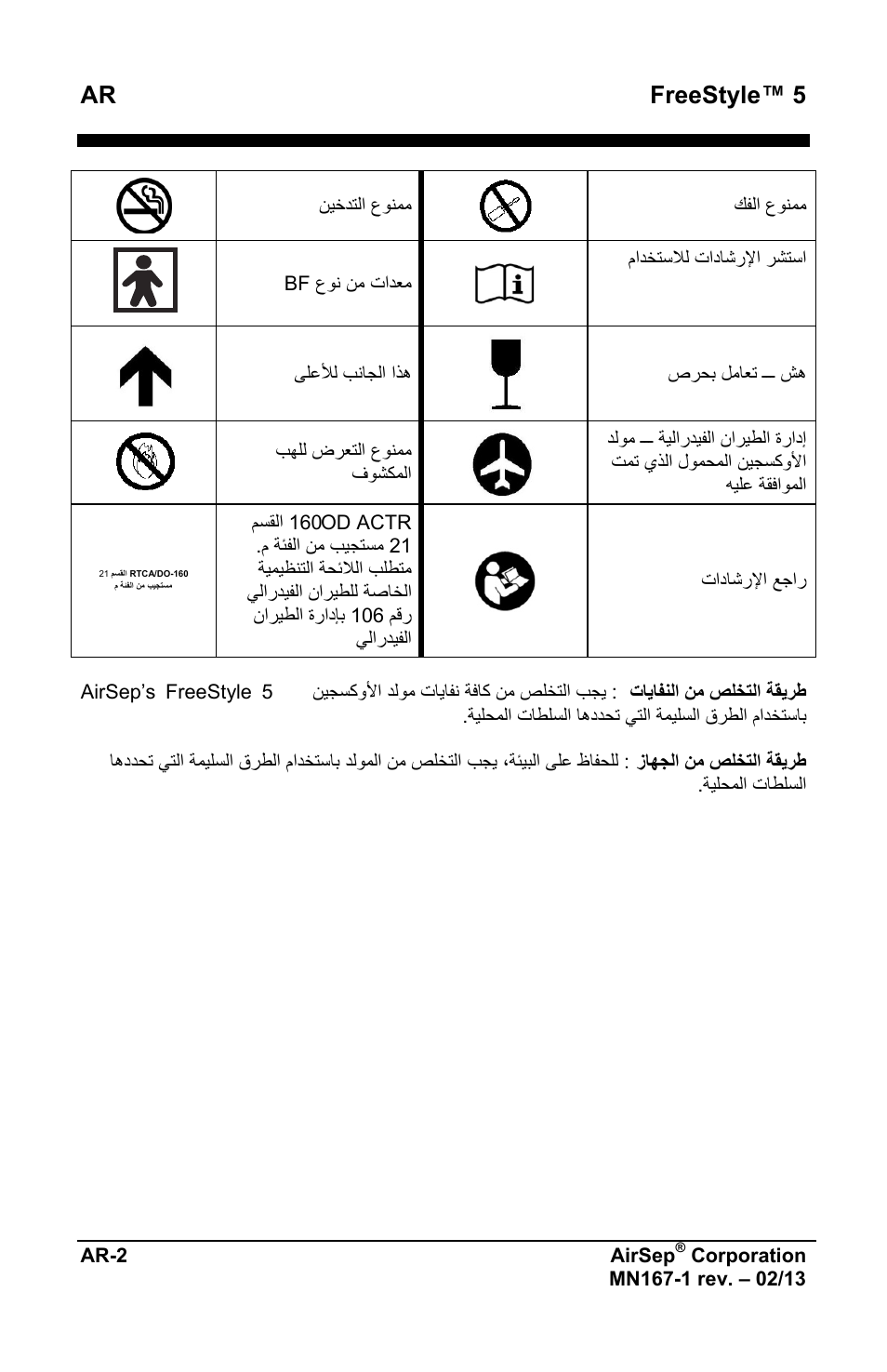 Ar freestyle™ 5 | AirSep MN167-1 User Manual | Page 476 / 520