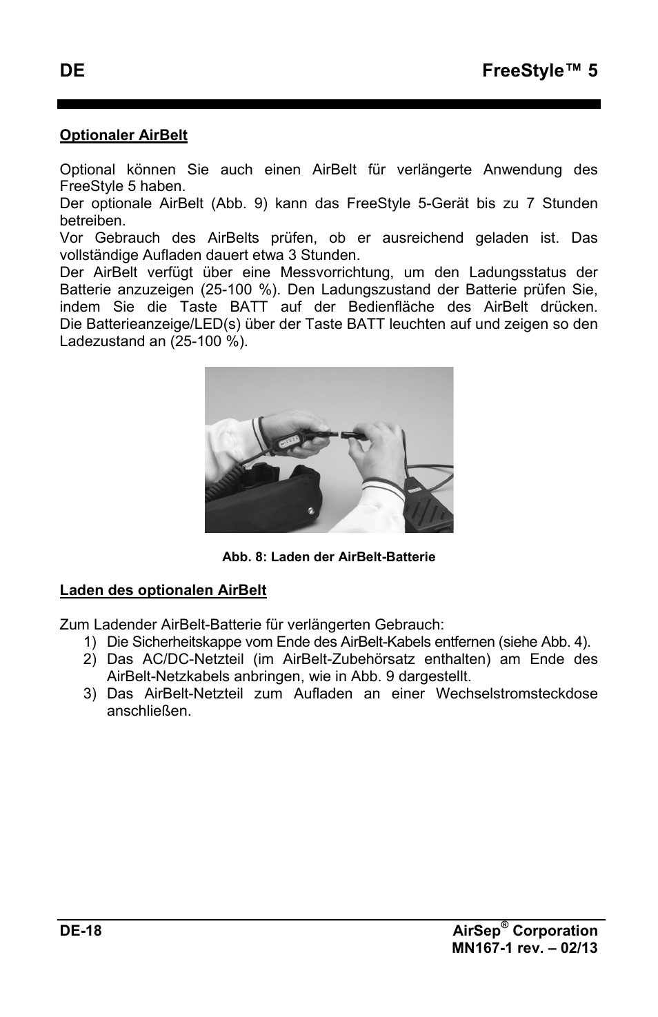 De freestyle™ 5 | AirSep MN167-1 User Manual | Page 70 / 520