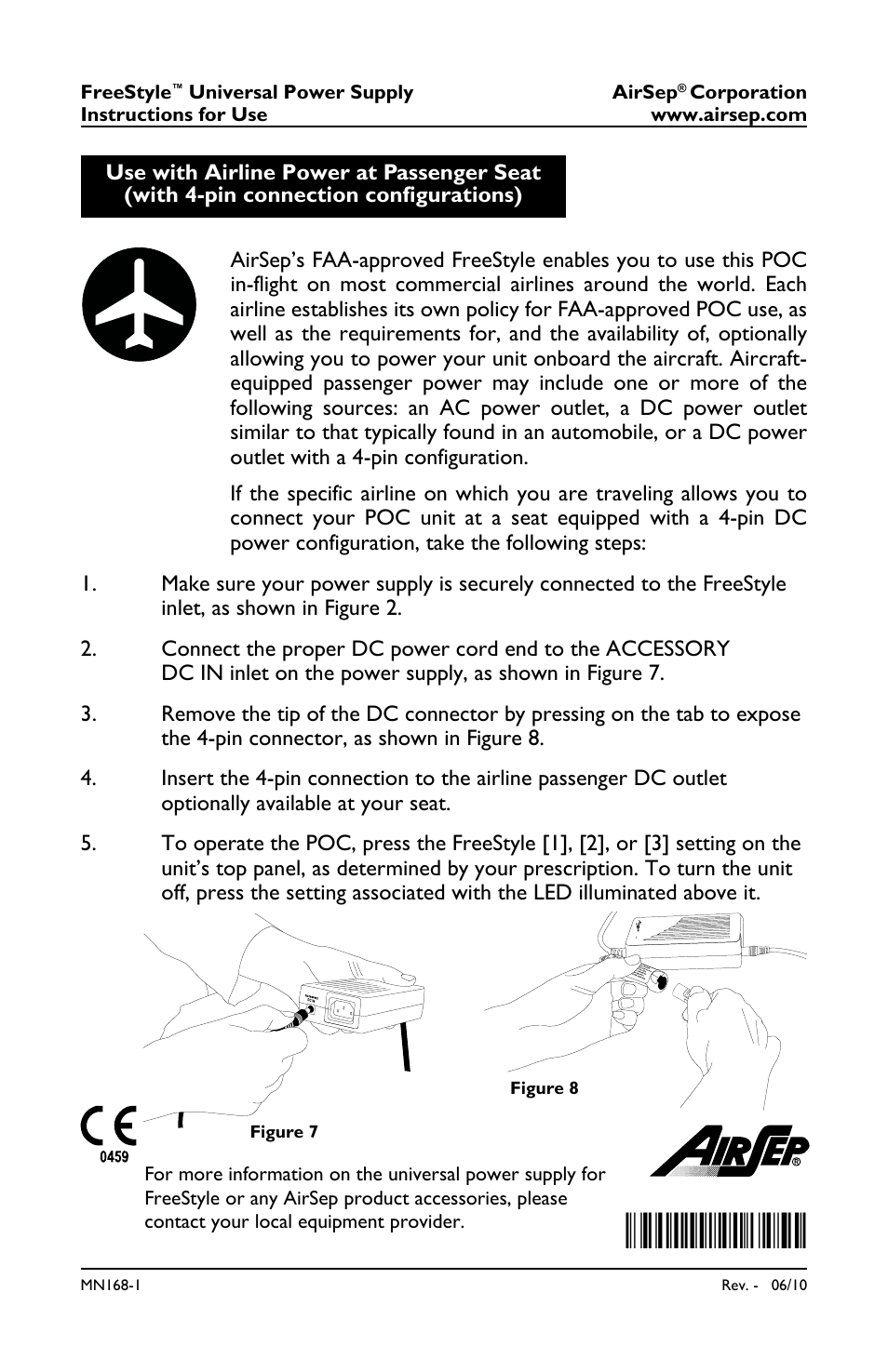 Mn168-1_-r | AirSep MN168-1 User Manual | Page 3 / 3