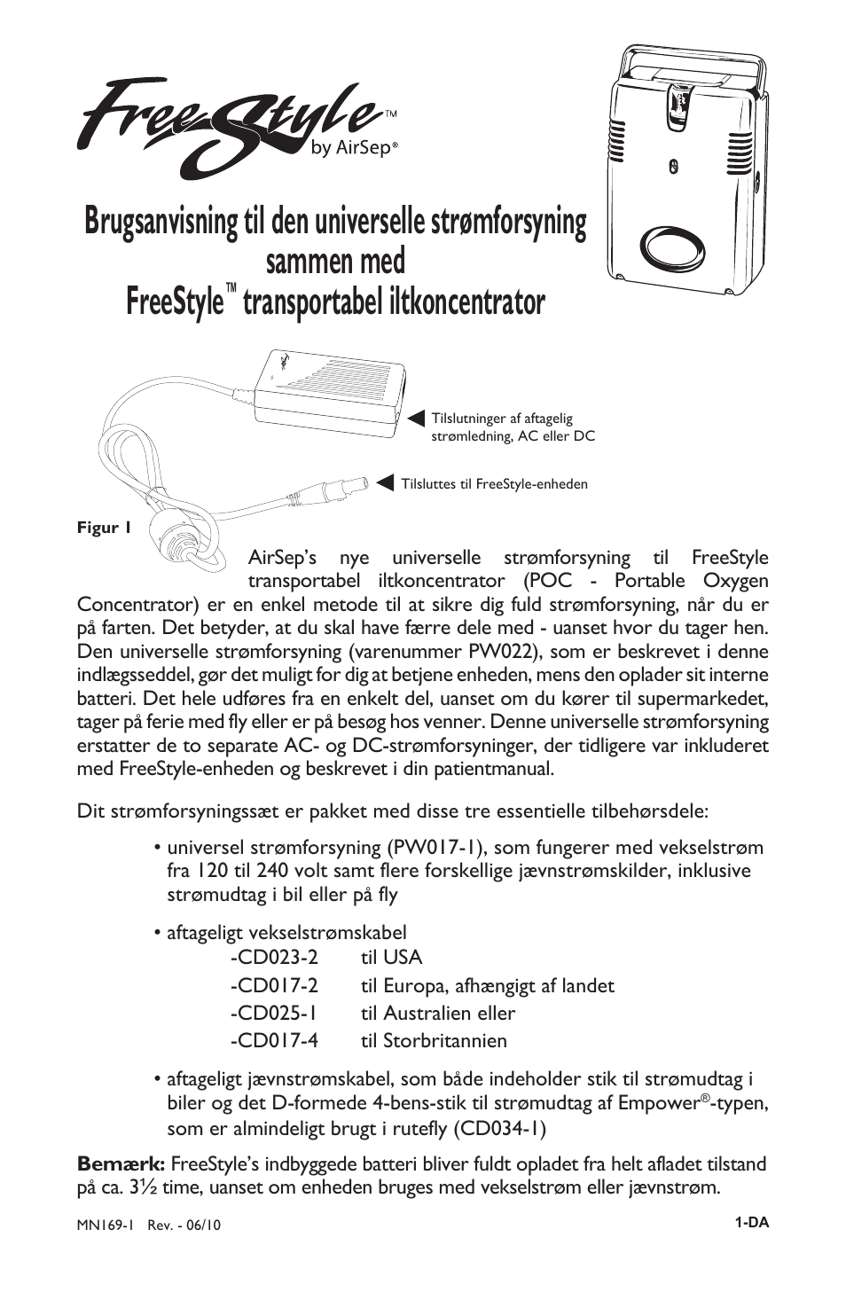 Transportabel iltkoncentrator | AirSep MN169-1 User Manual | Page 37 / 40