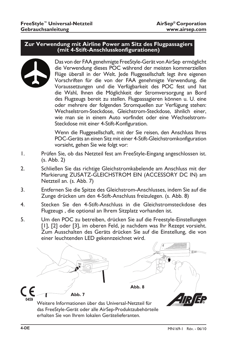 AirSep MN169-1 User Manual | Page 8 / 40