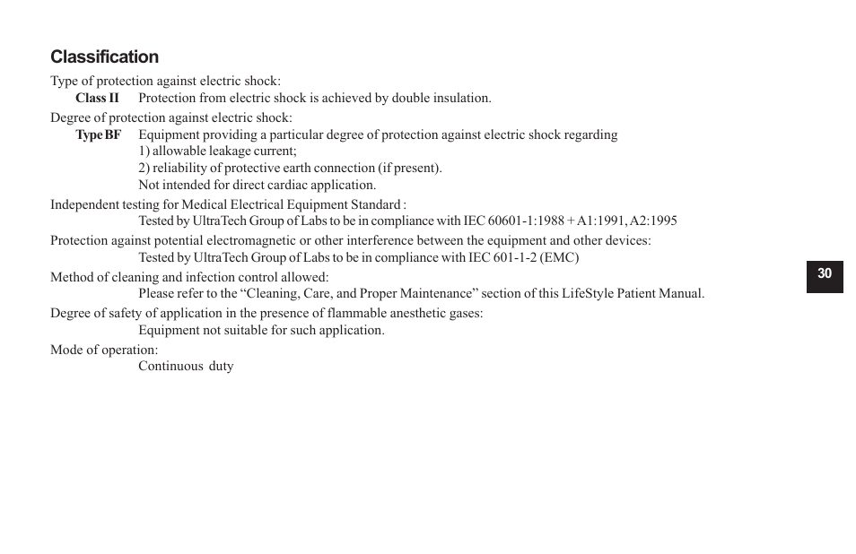 Classification | AirSep MN104-1 D User Manual | Page 34 / 40