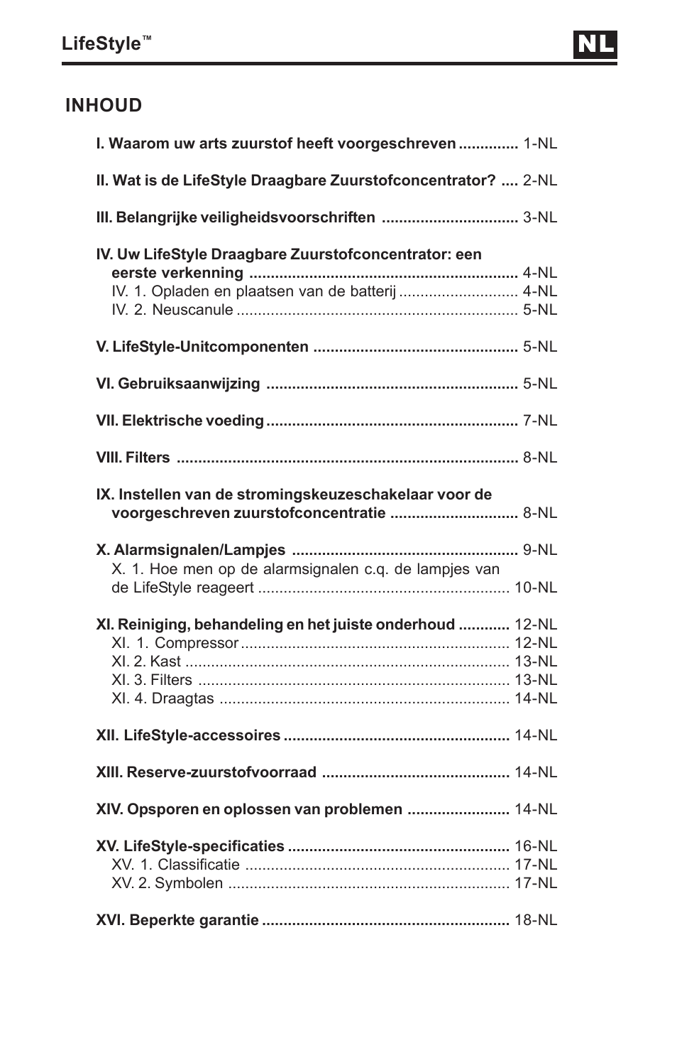 Lifestyle, Inhoud | AirSep MN112-1 User Manual | Page 129 / 208