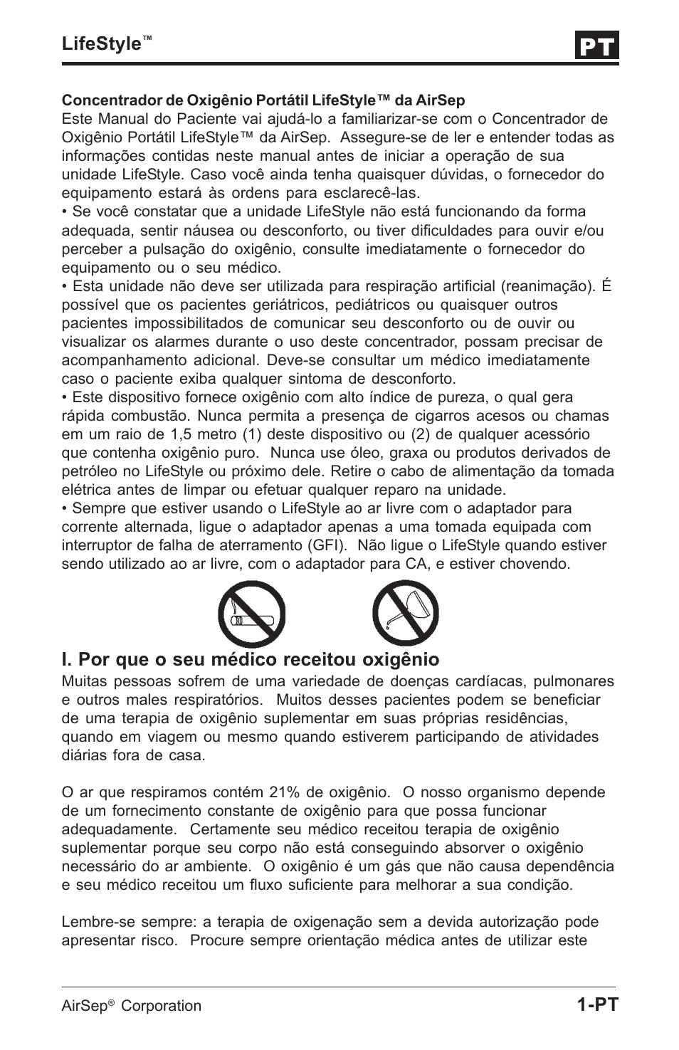 Lifestyle, I. por que o seu médico receitou oxigênio | AirSep MN112-1 User Manual | Page 151 / 208