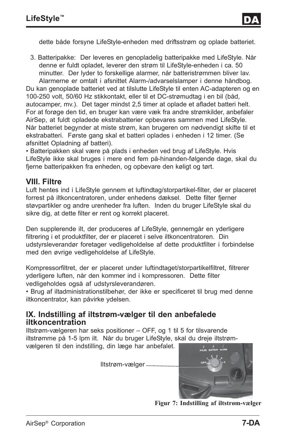 Lifestyle, Viii. filtre | AirSep MN112-1 User Manual | Page 197 / 208