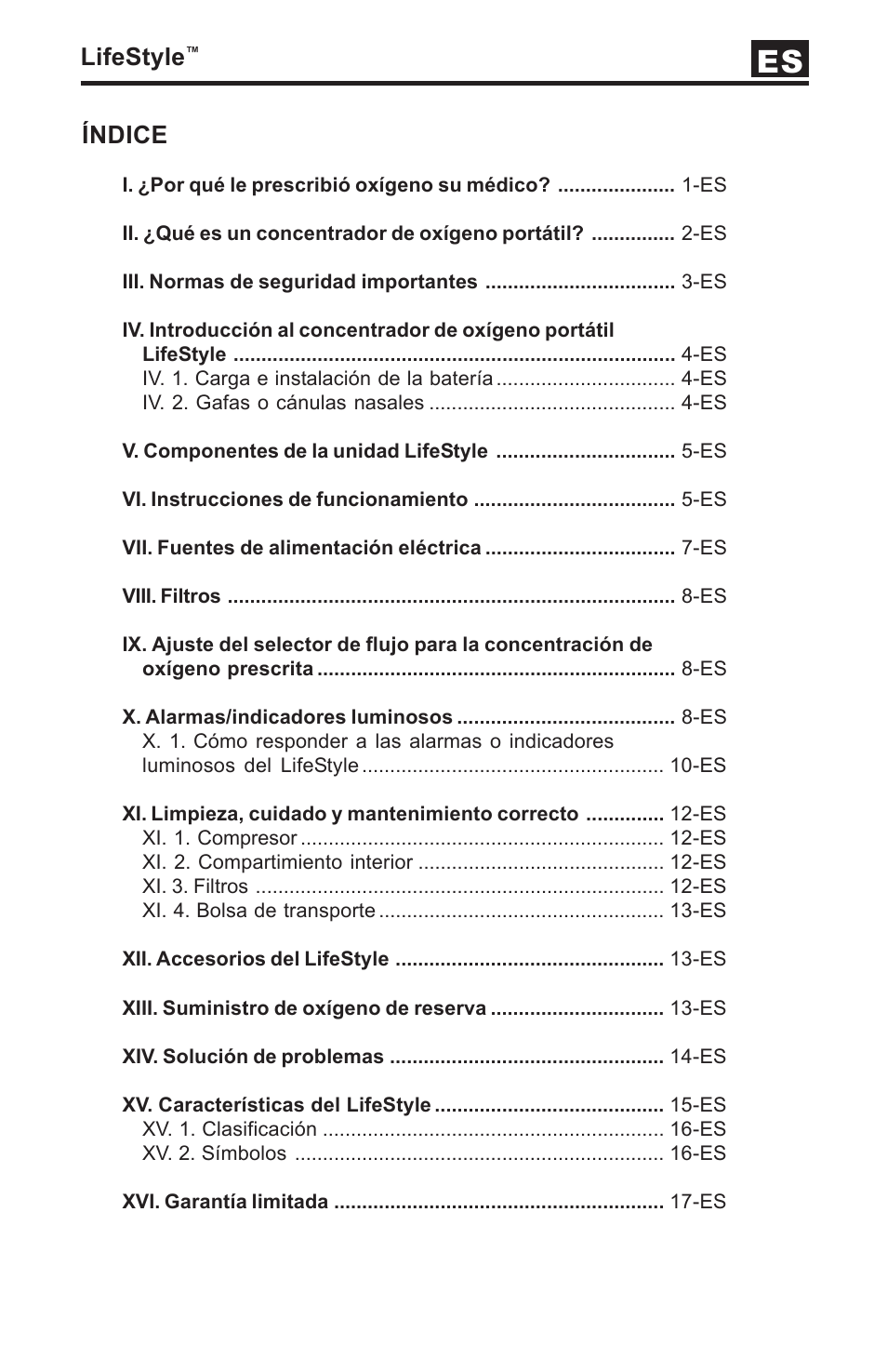 Lifestyle, Índice | AirSep MN112-1 User Manual | Page 47 / 208
