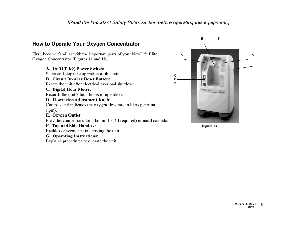 How to operate your oxygen concentrator | AirSep MN078-1 F User Manual | Page 14 / 42