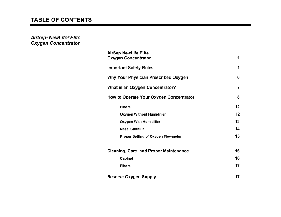 AirSep MN078-1 F User Manual | Page 5 / 42