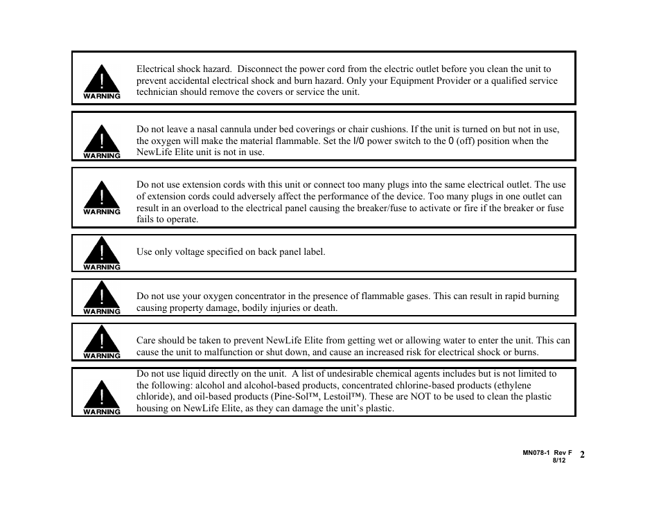 AirSep MN078-1 F User Manual | Page 8 / 42