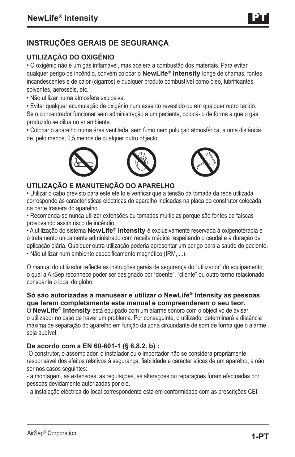 Newlife, Intensity | AirSep MN139-1 User Manual | Page 103 / 144