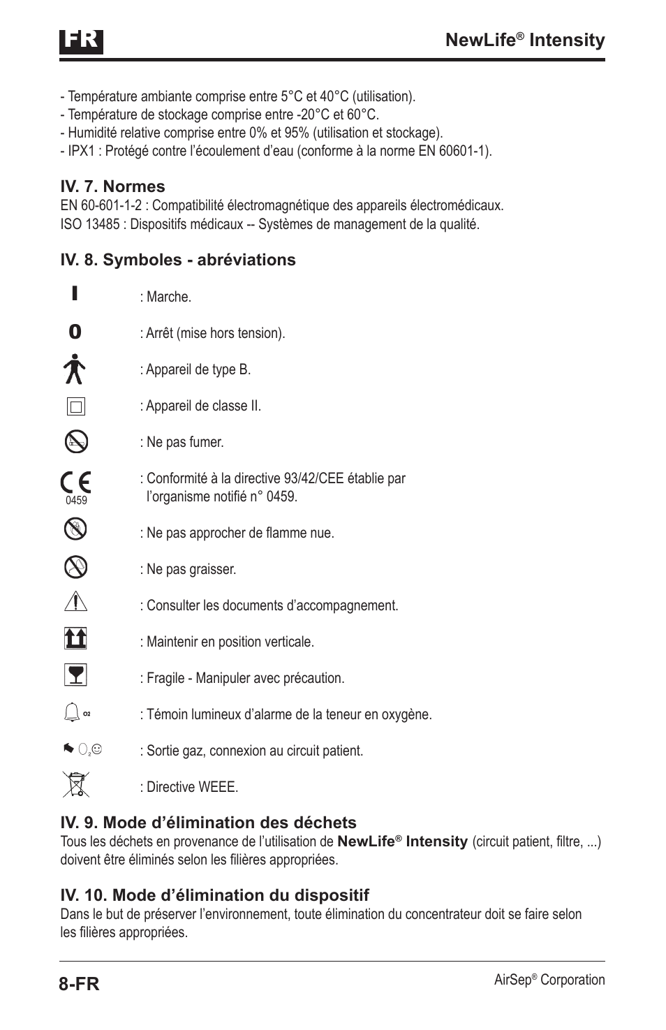 Newlife, Intensity | AirSep MN139-1 User Manual | Page 12 / 144