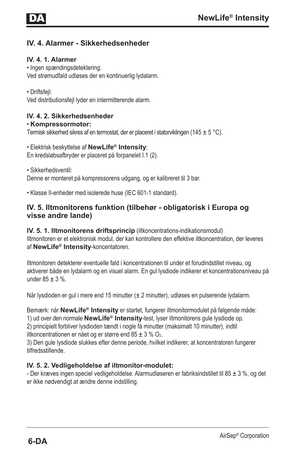 Newlife, Intensity | AirSep MN139-1 User Manual | Page 136 / 144