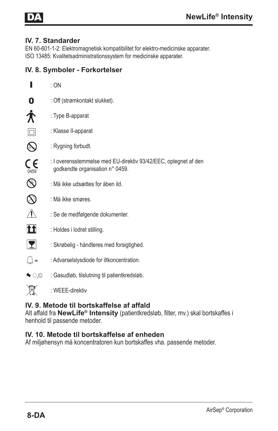 Newlife, Intensity | AirSep MN139-1 User Manual | Page 138 / 144