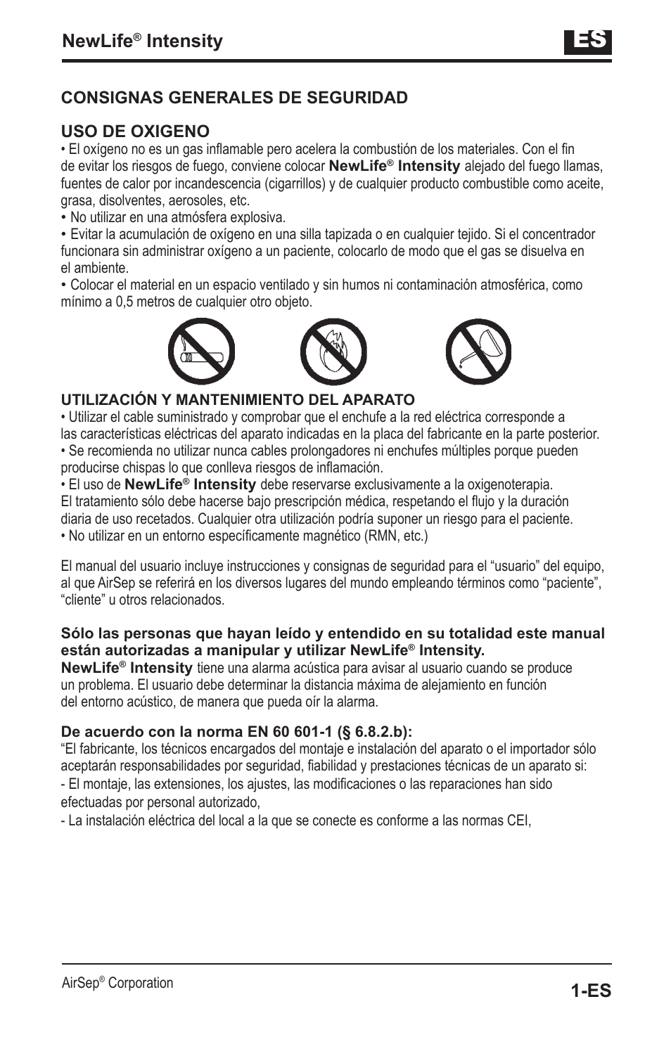 Newlife, Intensity | AirSep MN139-1 User Manual | Page 33 / 144