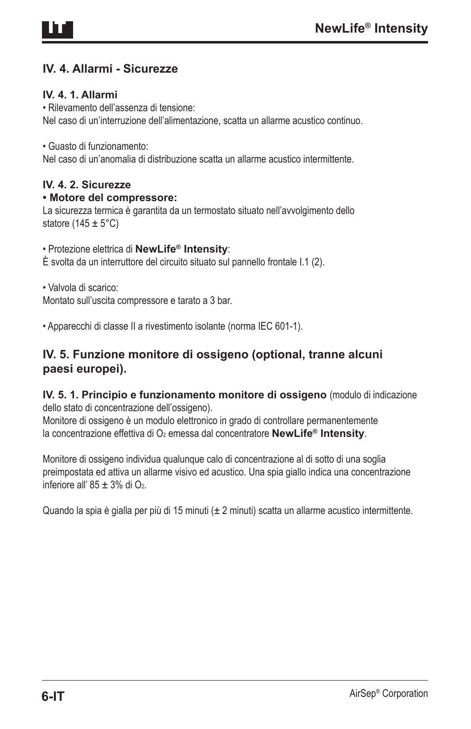 Newlife, Intensity | AirSep MN139-1 User Manual | Page 80 / 144