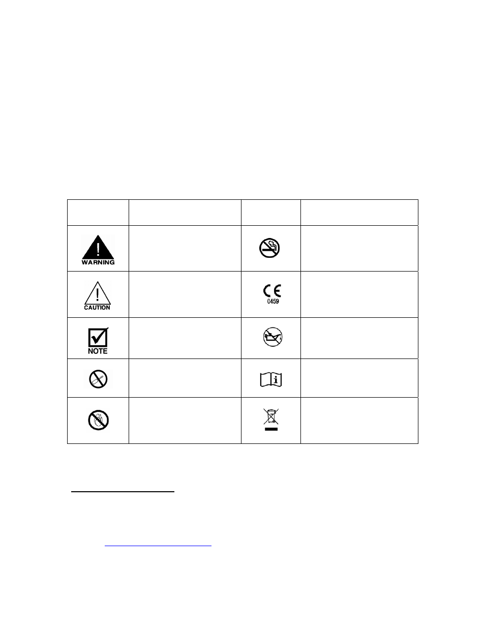Symbols | AirSep MN152-1 User Manual | Page 16 / 18