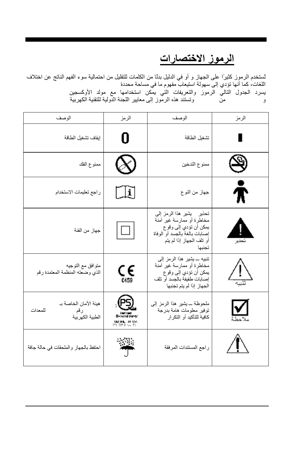 تارﺎﺼﺘﺧﻻا/زﻮﻣﺮﻟا, Ar visionaire™ 2 and visionaire™ 3 | AirSep MN157-1 B User Manual | Page 328 / 332