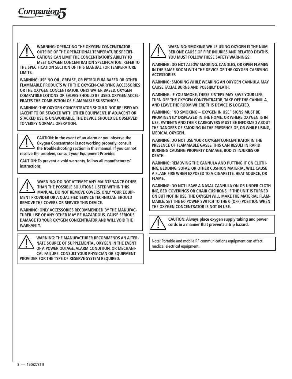 AirSep 15062781 User Manual | Page 8 / 16