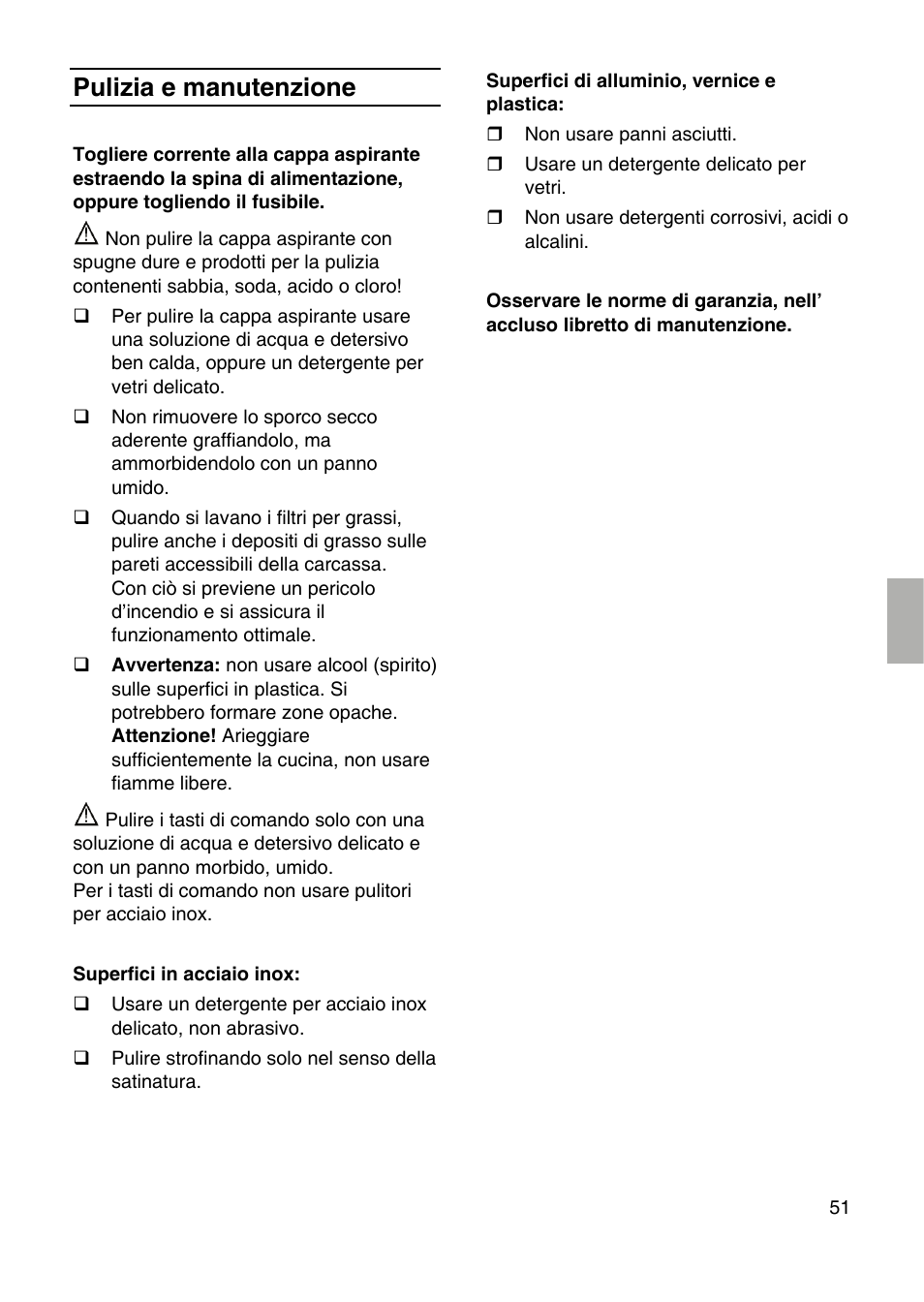 Pulizia e manutenzione | Neff I99C68N0 User Manual | Page 51 / 84