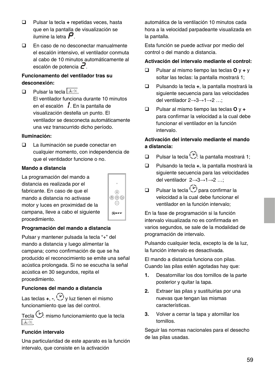 Neff I99C68N0 User Manual | Page 59 / 84