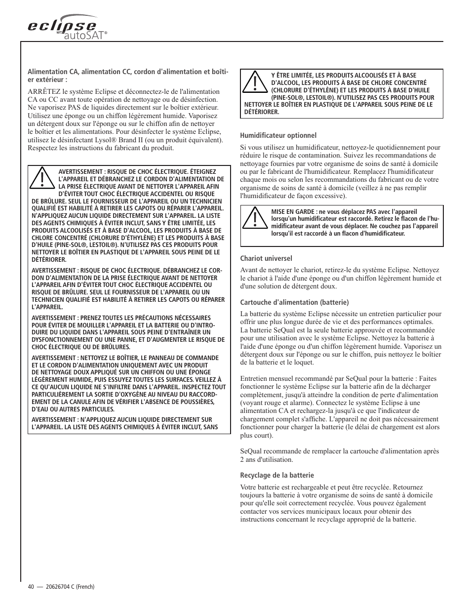AirSep 20626704-C1 User Manual | Page 40 / 154