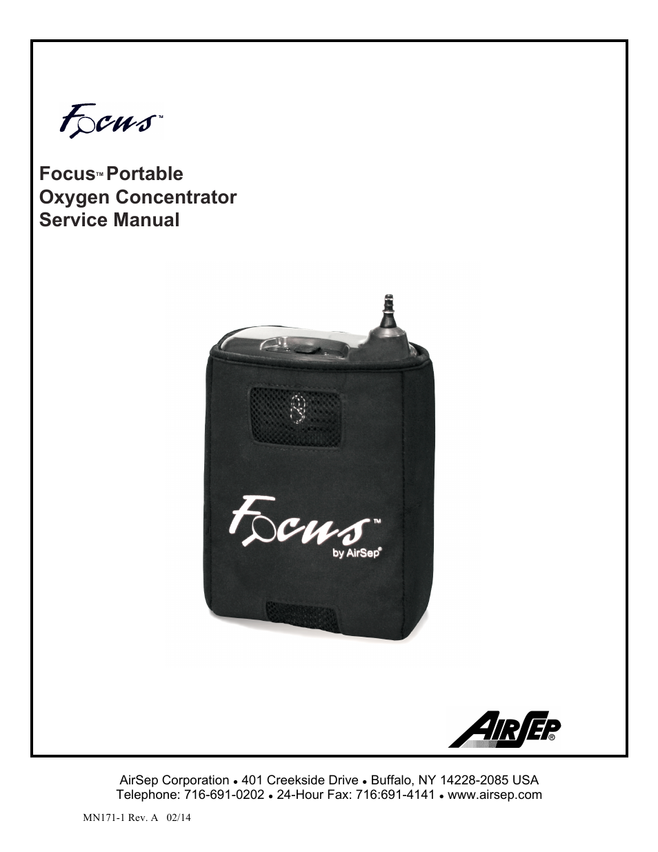 AirSep MN171-1 User Manual | 23 pages