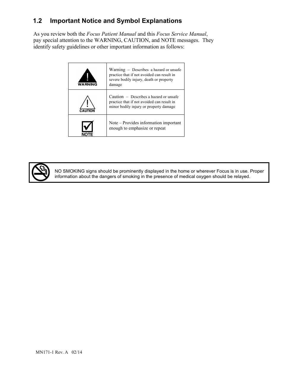 2 important notice and symbol explanations | AirSep MN171-1 User Manual | Page 6 / 23