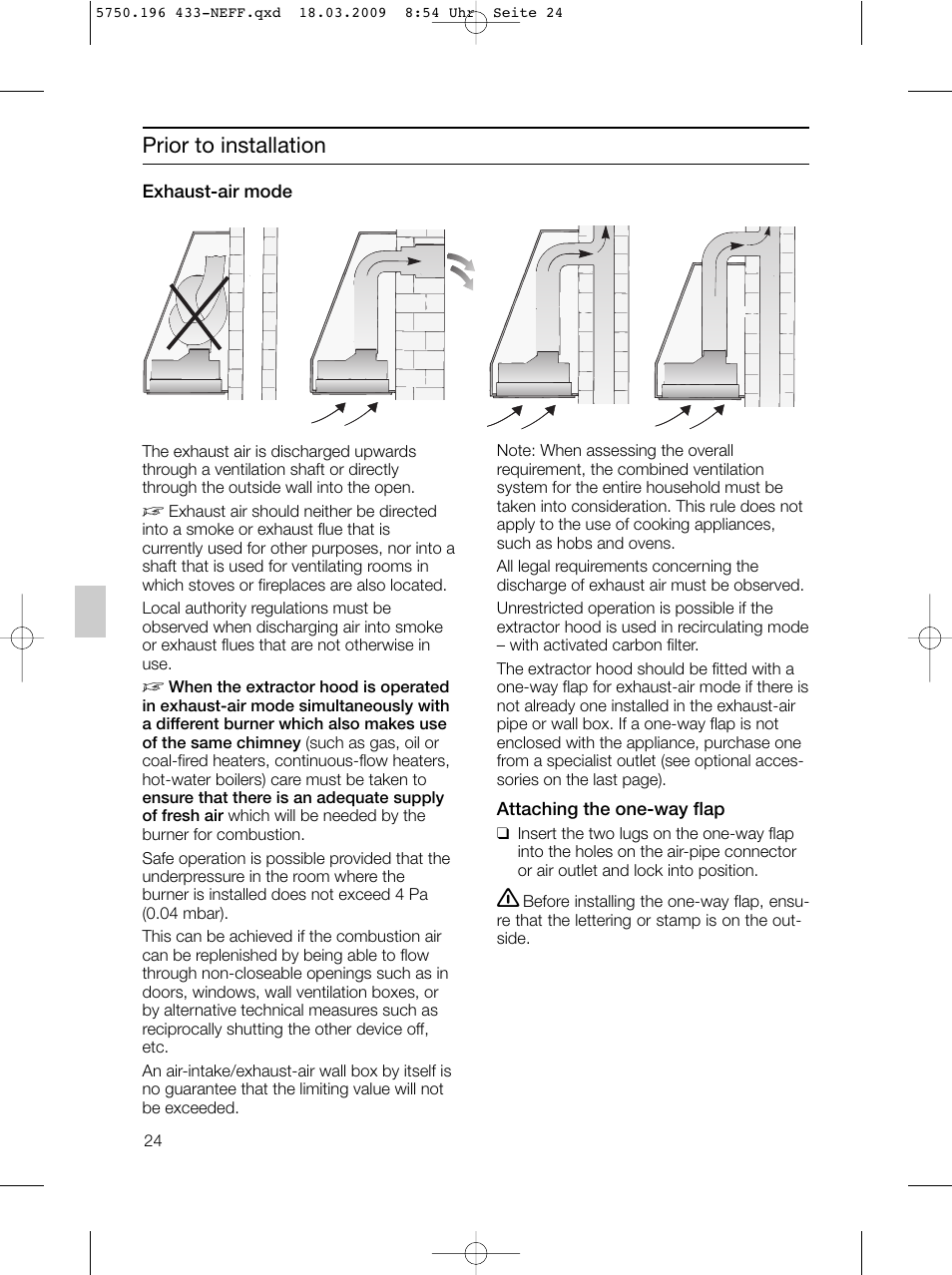 Prior to installation | Neff D5675X0 User Manual | Page 24 / 100
