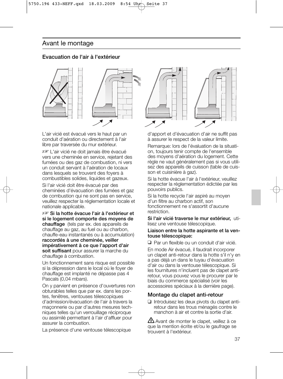 Avant le montage | Neff D5675X0 User Manual | Page 37 / 100