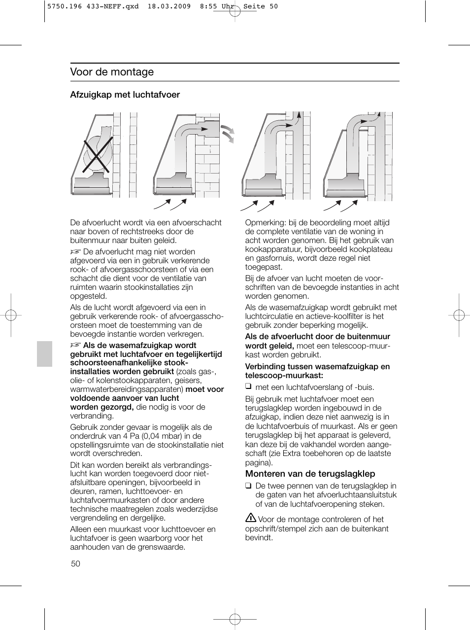 Voor de montage | Neff D5675X0 User Manual | Page 50 / 100