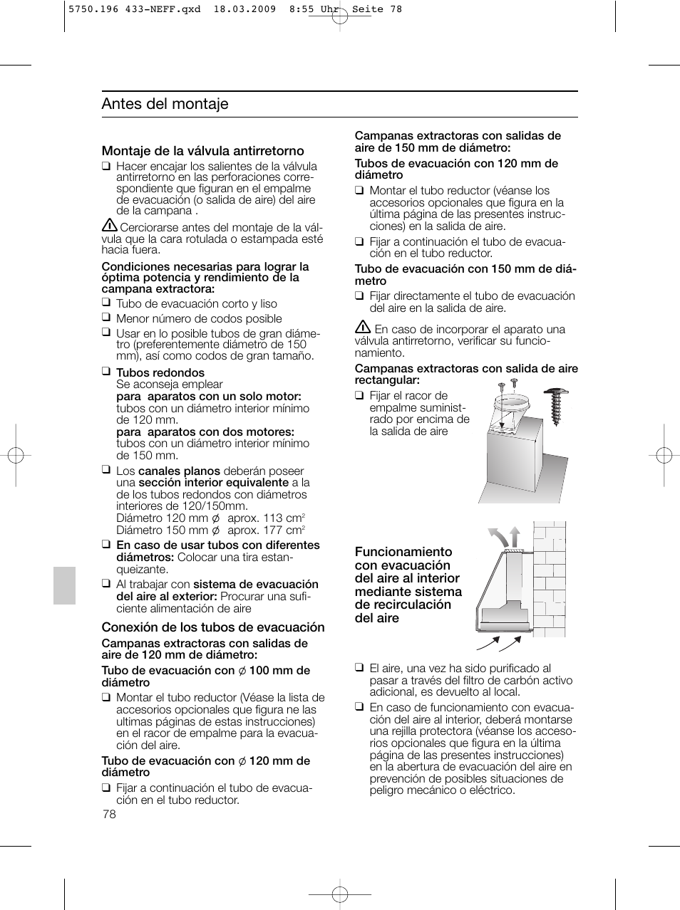 Antes del montaje | Neff D5675X0 User Manual | Page 78 / 100