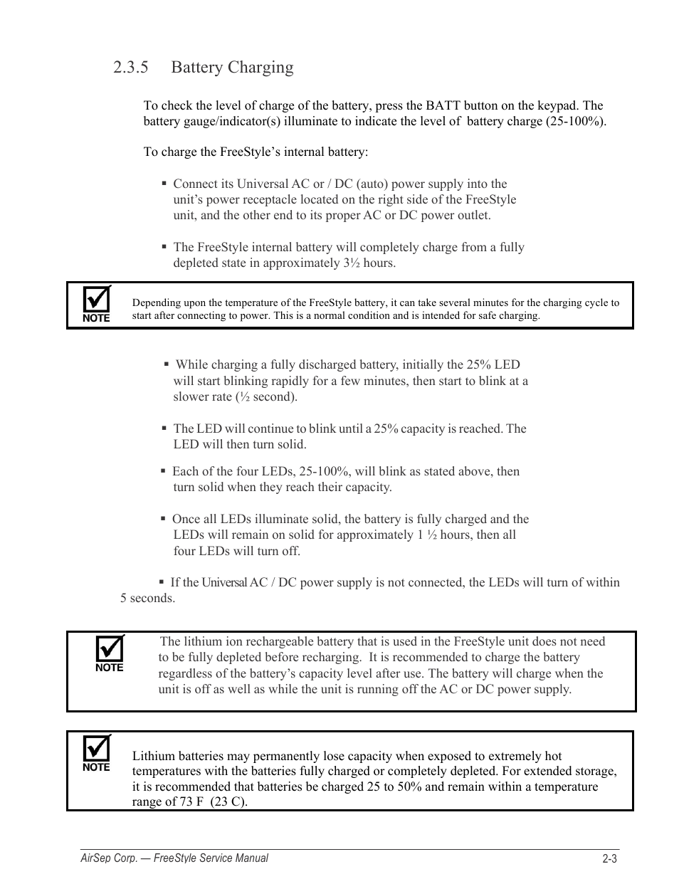 5 battery charging | AirSep MN126-1 C User Manual | Page 15 / 69