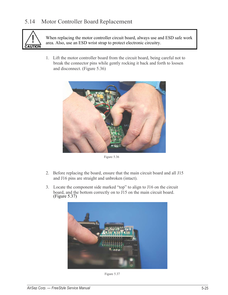 14 motor controller board replacement | AirSep MN126-1 C User Manual | Page 51 / 69