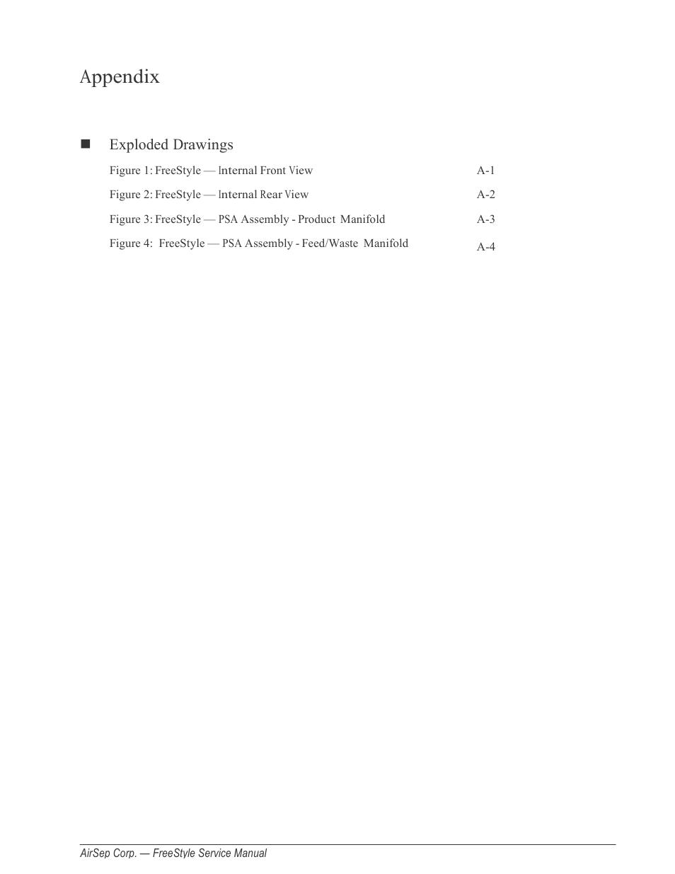 Appendix, Exploded drawings | AirSep MN126-1 C User Manual | Page 65 / 69