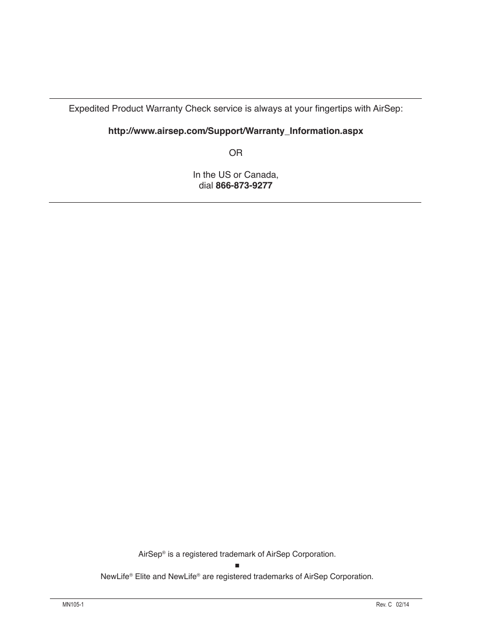 AirSep MN105-1 C User Manual | Page 2 / 52