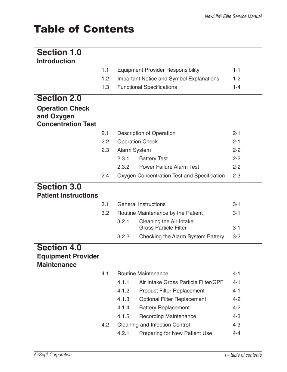 AirSep MN105-1 C User Manual | Page 3 / 52