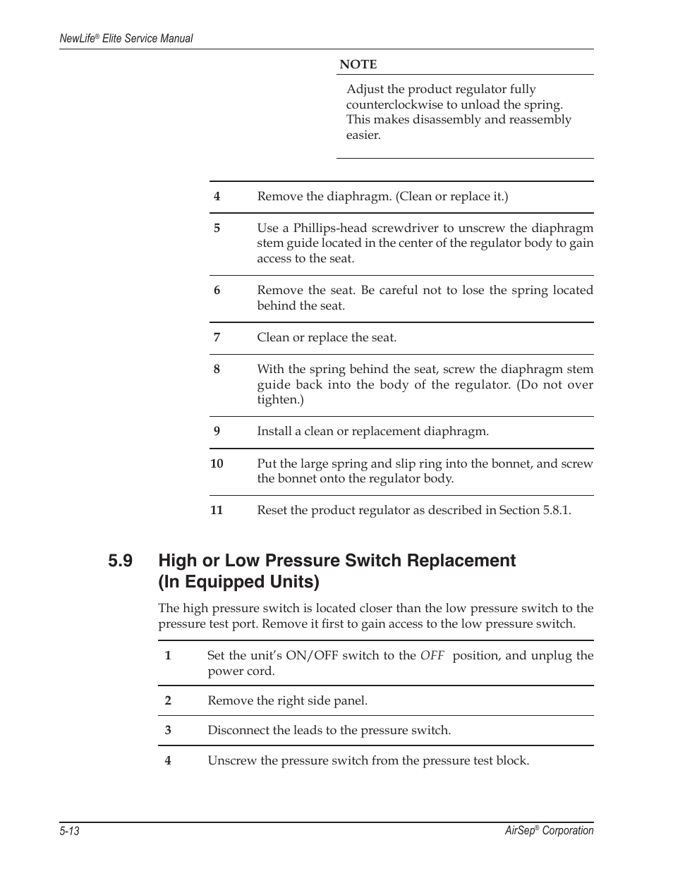 AirSep MN105-1 C User Manual | Page 32 / 52