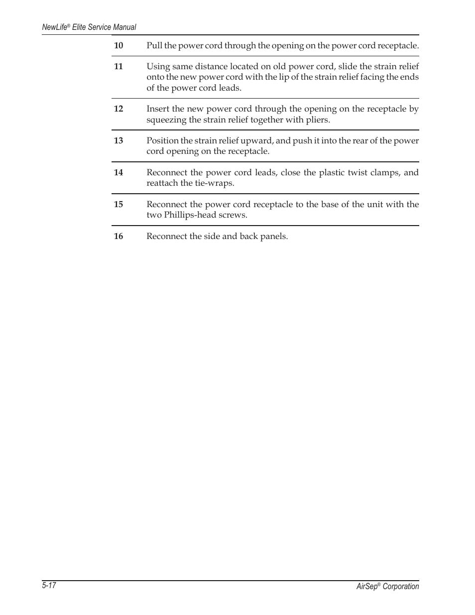 AirSep MN105-1 C User Manual | Page 36 / 52