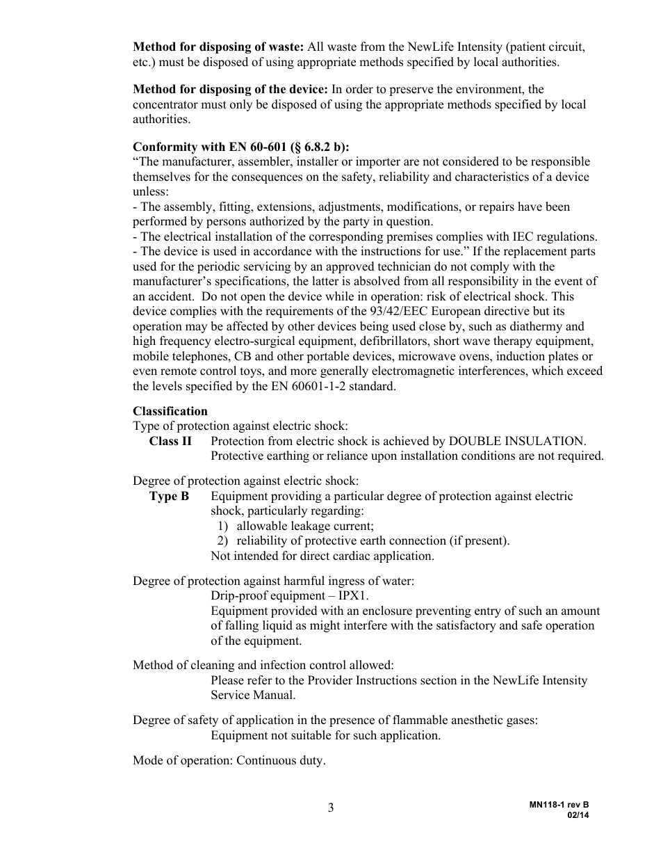 AirSep MN118-1 B User Manual | Page 8 / 40