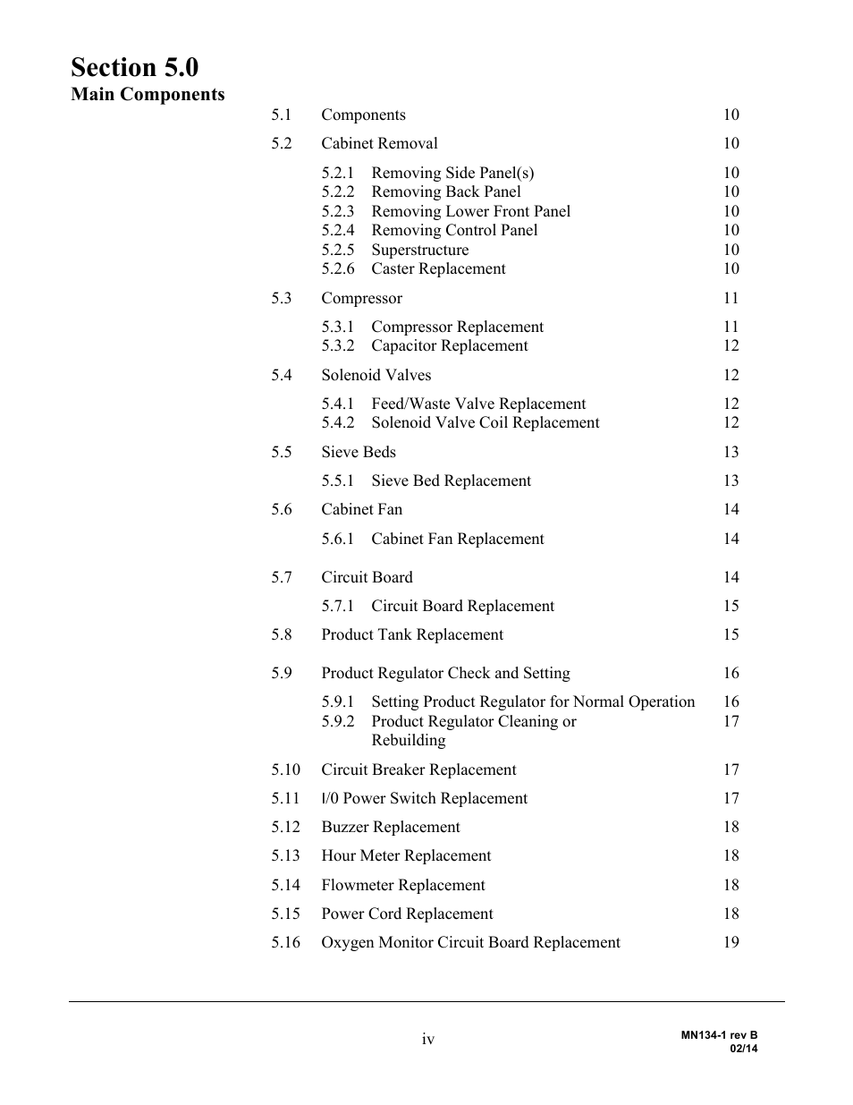 Main components | AirSep MN134-1 B User Manual | Page 4 / 40